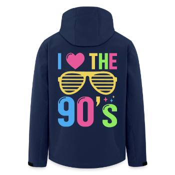 90er Jahre Party Kostüm Retro 90s Mottoparty - Recycelte Männer Softshell-Jacke von Stanley/Stella - Navy - Hinten - AI Model Male 185 light (185cm)