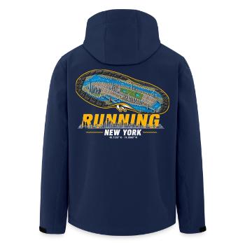 Running New York Laufschuh Stadtkarte - dunkel - Recycelte Männer Softshell-Jacke von Stanley/Stella - Navy - Hinten - AI Model Male 185 light (185cm)