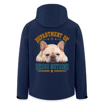 Department Of Doing Nothing Französische Bulldogge - Recycelte Männer Softshell-Jacke von Stanley/Stella - Navy - Hinten - AI Model Male 185 light (185cm)