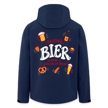 Festive Bier Season Weihnachten Bier lustig - Recycelte Männer Softshell-Jacke von Stanley/Stella - Navy - Hinten - AI Model Male 185 light (185cm)