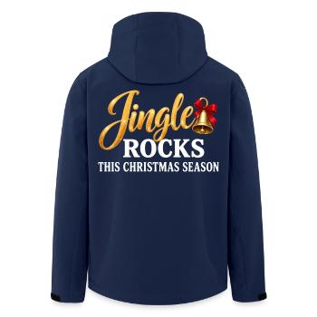 Jingle Rocks Weihnachten Glöckchen lustig - Recycelte Männer Softshell-Jacke von Stanley/Stella - Navy - Hinten - AI Model Male 185 light (185cm)