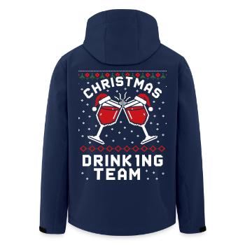 Christmas Drinking Team 8 Bit Weihnachtsparty - Recycelte Männer Softshell-Jacke von Stanley/Stella - Navy - Hinten - AI Model Male 185 light (185cm)
