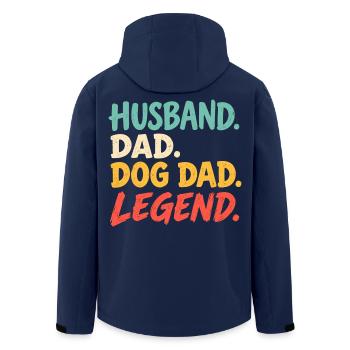 Hundepapa-Geschenk für stolze Hundeliebhaber - Recycelte Männer Softshell-Jacke von Stanley/Stella - Navy - Hinten - AI Model Male 185 light (185cm)