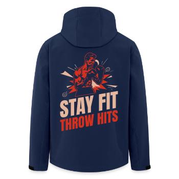 Stay Fit Throw Hits Gloves Boxing Gloves - Recycelte Männer Softshell-Jacke von Stanley/Stella - Navy - Hinten - AI Model Male 185 light (185cm)