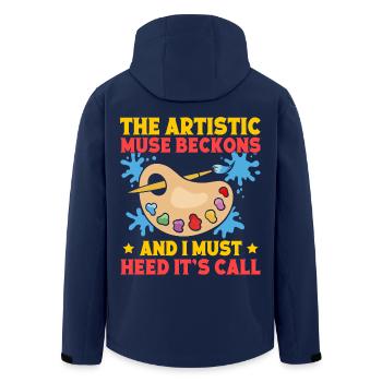 Cool Artist Muse Beckons Heed It´s Call Painter - Recycelte Männer Softshell-Jacke von Stanley/Stella - Navy - Hinten - AI Model Male 185 light (185cm)