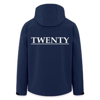 20. Geburtstag Geschenkidee Zwanzig - Recycelte Männer Softshell-Jacke von Stanley/Stella - Navy - Hinten - AI Model Male 185 light (185cm)