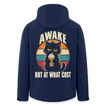  Wach, Aber Zu Welchem Preis Schwarzer Katze - Recycelte Männer Softshell-Jacke von Stanley/Stella - Navy - Hinten - AI Model Male 185 light (185cm)