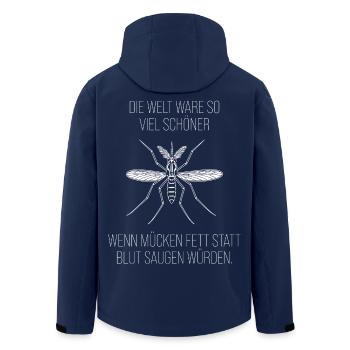 Diese Drecks-Mücken - Recycelte Männer Softshell-Jacke von Stanley/Stella - Navy - Hinten - AI Model Male 185 light (185cm)