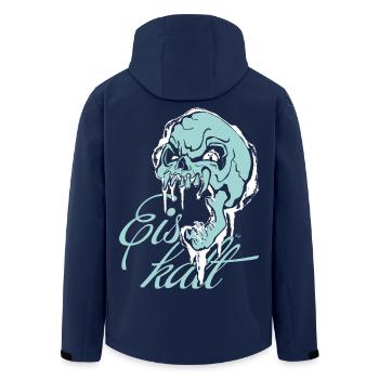 Skelett Eiskalt Blau - Recycelte Männer Softshell-Jacke von Stanley/Stella - Navy - Hinten - AI Model Male 185 light (185cm)