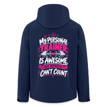 Personal Trainer Bodybuilder Gym Kraftsport - Recycelte Männer Softshell-Jacke von Stanley/Stella - Navy - Hinten - AI Model Male 185 light (185cm)
