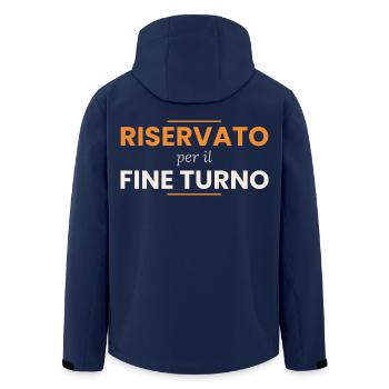 Reserviert für das Ende der Schicht – Catering - Recycelte Männer Softshell-Jacke von Stanley/Stella - Navy - Hinten - AI Model Male 185 light (185cm)
