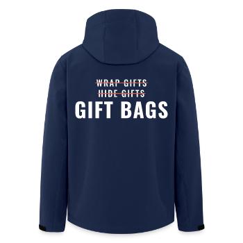 Geschenke einpacken, Geschenke verstecken, Geschenktüten - Recycelte Männer Softshell-Jacke von Stanley/Stella - Navy - Hinten - AI Model Male 185 light (185cm)