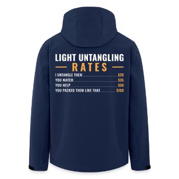 Rates zum Entwirren von Weihnachtslichtern - Recycelte Männer Softshell-Jacke von Stanley/Stella - Navy - Hinten - AI Model Male 185 light (185cm)
