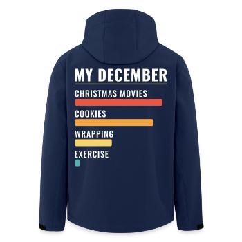 Meine Dezember-Charts Weihnachtsfilm-Kekse - Recycelte Männer Softshell-Jacke von Stanley/Stella - Navy - Hinten - AI Model Male 185 light (185cm)