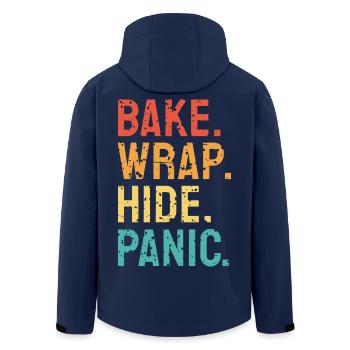 Bake Wrap Hide Panic Weihnachten Weihnachten - Recycelte Männer Softshell-Jacke von Stanley/Stella - Navy - Hinten - AI Model Male 185 light (185cm)