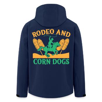 Western Rider Rodeo & Corn Dogs Cowgirls Rodeo - Recycelte Männer Softshell-Jacke von Stanley/Stella - Navy - Hinten - AI Model Male 185 light (185cm)