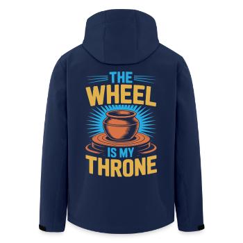 Gifts For Pottery Makers Wheel Is My Throne - Recycelte Männer Softshell-Jacke von Stanley/Stella - Navy - Hinten - AI Model Male 185 light (185cm)