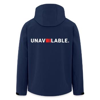 Minimalist Unavailable Censor Design - Recycelte Männer Softshell-Jacke von Stanley/Stella - Navy - Hinten - AI Model Male 185 light (185cm)