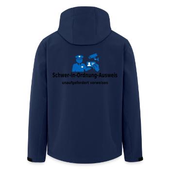 Schwer in Ordnung Ausweis – unaufgefordert vorweis - Recycelte Männer Softshell-Jacke von Stanley/Stella - Navy - Hinten - AI Model Male 185 light (185cm)