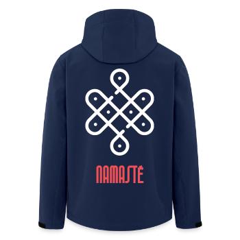 Namasté Yoga lovers - Recycelte Männer Softshell-Jacke von Stanley/Stella - Navy - Hinten - AI Model Male 185 light (185cm)