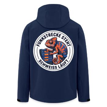 Funkstrecken Tontechniker Theater Drahtlos - Recycelte Männer Softshell-Jacke von Stanley/Stella - Navy - Hinten - AI Model Male 185 light (185cm)
