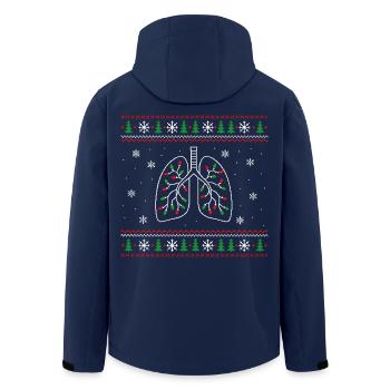 Weihnachts-Lunge Ugly-Sweater für Lungenarzt - Recycelte Männer Softshell-Jacke von Stanley/Stella - Navy - Hinten - AI Model Male 185 light (185cm)