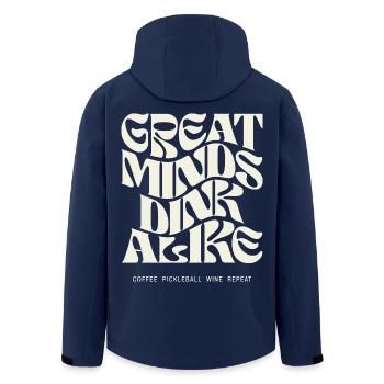 Great Minds Dink Alike Pickleball Design - Recycelte Männer Softshell-Jacke von Stanley/Stella - Navy - Hinten - AI Model Male 185 light (185cm)