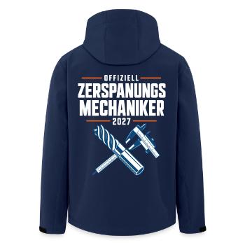 Offiziell Zerspanungsmechaniker – Abschluss 2027 - Recycelte Männer Softshell-Jacke von Stanley/Stella - Navy - Hinten - AI Model Male 185 light (185cm)