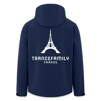TranceFamily France - Eiffel Tower Trance - Recycelte Männer Softshell-Jacke von Stanley/Stella - Navy - Hinten - AI Model Male 185 light (185cm)