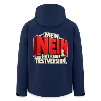 Nein hat Keine Testversion - Recycelte Männer Softshell-Jacke von Stanley/Stella - Navy - Hinten - AI Model Male 185 light (185cm)