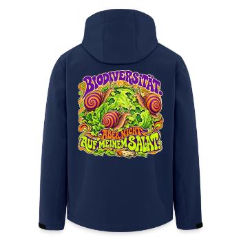 Biodiversität auf meinem Salat - Recycelte Männer Softshell-Jacke von Stanley/Stella - Navy - Hinten - AI Model Male 185 light (185cm)