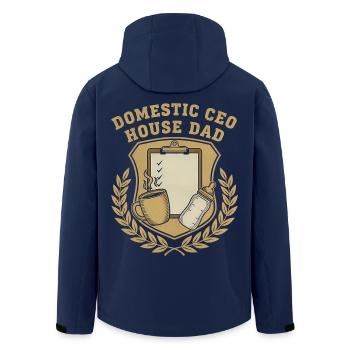 Domestic CEO Hausvater Design - Recycelte Männer Softshell-Jacke von Stanley/Stella - Navy - Hinten - AI Model Male 185 light (185cm)