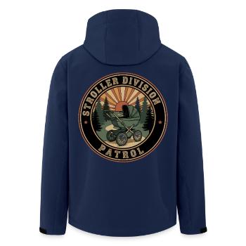 Waldkinderwagen Patrol Abzeichen - Recycelte Männer Softshell-Jacke von Stanley/Stella - Navy - Hinten - AI Model Male 185 light (185cm)