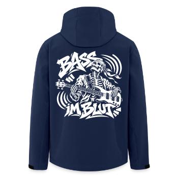 Bass im Blut - Recycelte Männer Softshell-Jacke von Stanley/Stella - Navy - Hinten - AI Model Male 185 light (185cm)