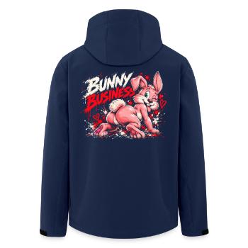 Bunny Business Hase - Recycelte Männer Softshell-Jacke von Stanley/Stella - Navy - Hinten - AI Model Male 185 light (185cm)