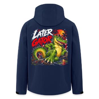 Later Gator Alligator - Recycelte Männer Softshell-Jacke von Stanley/Stella - Navy - Hinten - AI Model Male 185 light (185cm)
