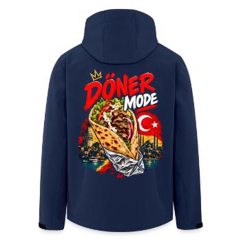 Döner Mode Türkischer Kebab Streetfood Kultur - Recycelte Männer Softshell-Jacke von Stanley/Stella - Navy - Hinten - AI Model Male 185 light (185cm)