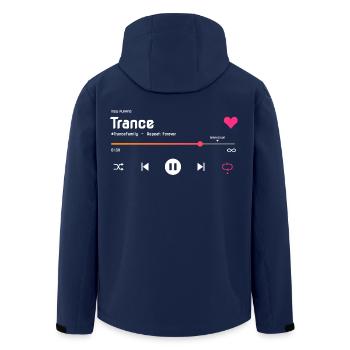 Trance Music Player - Repeat Forever - Recycelte Männer Softshell-Jacke von Stanley/Stella - Navy - Hinten - AI Model Male 185 light (185cm)