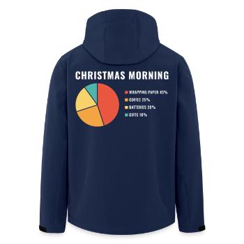 Weihnachtsmorgen-Tortendiagramm - Recycelte Männer Softshell-Jacke von Stanley/Stella - Navy - Hinten - AI Model Male 185 light (185cm)