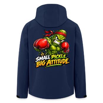 Eine kleine Gurke, ein großer Charakter! - Recycelte Männer Softshell-Jacke von Stanley/Stella - Navy - Hinten - AI Model Male 185 light (185cm)