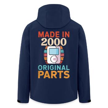 2000 Geburtstag Originaler MP3-Player Vintage Retro - Recycelte Männer Softshell-Jacke von Stanley/Stella - Navy - Hinten - AI Model Male 185 light (185cm)