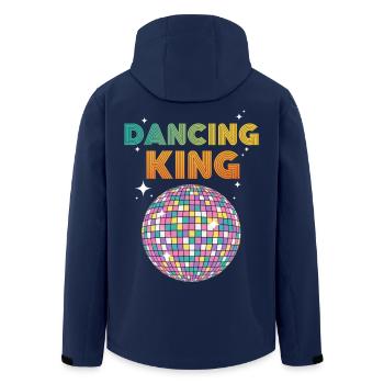 Dancing King Discokugel Vintage Geburtstag Party - Recycelte Männer Softshell-Jacke von Stanley/Stella - Navy - Hinten - AI Model Male 185 light (185cm)