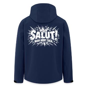 Salut – Man hört sich - Recycelte Männer Softshell-Jacke von Stanley/Stella - Navy - Hinten - AI Model Male 185 light (185cm)