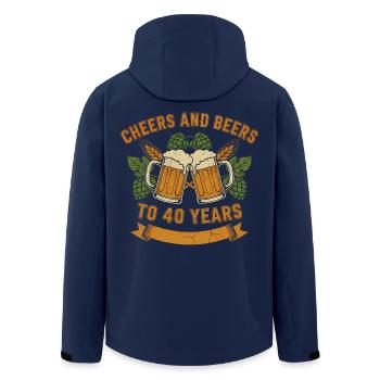 Prost zum 40. Geburtstag - Recycelte Männer Softshell-Jacke von Stanley/Stella - Navy - Hinten - AI Model Male 185 light (185cm)