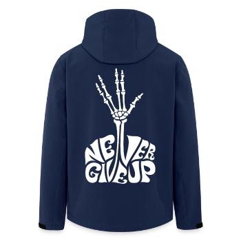 never give up ! halloween Lebe lang und in Frieden - Recycelte Männer Softshell-Jacke von Stanley/Stella - Navy - Hinten - AI Model Male 185 light (185cm)