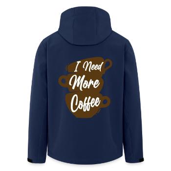 Ich brauche mehr Kaffee-gestapelte Tassen - Recycelte Männer Softshell-Jacke von Stanley/Stella - Navy - Hinten - AI Model Male 185 light (185cm)