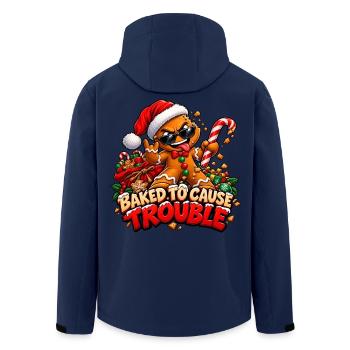 Lebkuchen-Bully – Weihnachts-Unruhestifter - Recycelte Männer Softshell-Jacke von Stanley/Stella - Navy - Hinten - AI Model Male 185 light (185cm)