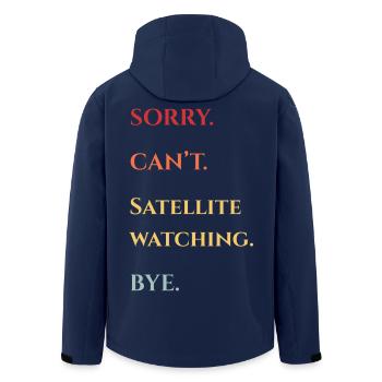 Sorry, Kann Nicht Satelliten Schauen - Recycelte Männer Softshell-Jacke von Stanley/Stella - Navy - Hinten - AI Model Male 185 light (185cm)