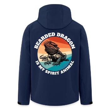 Bartagame Sprüche - Recycelte Männer Softshell-Jacke von Stanley/Stella - Navy - Hinten - AI Model Male 185 light (185cm)