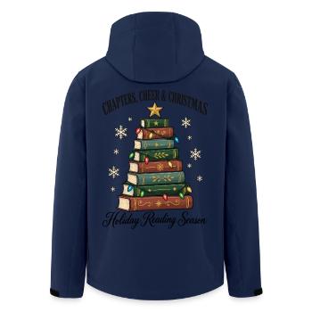 Chapters Cheer & Christmas – Bücher Weihnachten - Recycelte Männer Softshell-Jacke von Stanley/Stella - Navy - Hinten - AI Model Male 185 light (185cm)